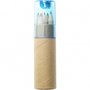 Logo trade corporate gifts image of: Kram 6-piece coloured pencil set