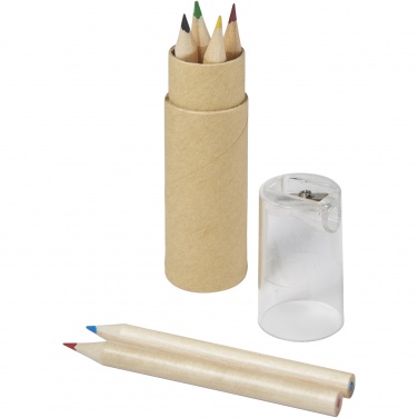 Logo trade promotional merchandise picture of: Kram 6-piece coloured pencil set