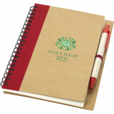 Logo trade corporate gifts image of: Priestly recycled notebook with pen