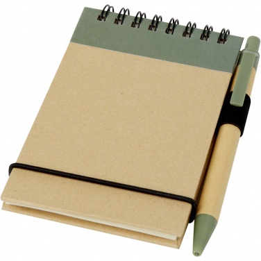 Logo trade promotional gifts image of: Zuse A7 recycled jotter notepad with pen