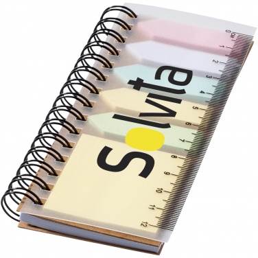 Logo trade promotional item photo of: Spinner spiral notebook with coloured sticky notes