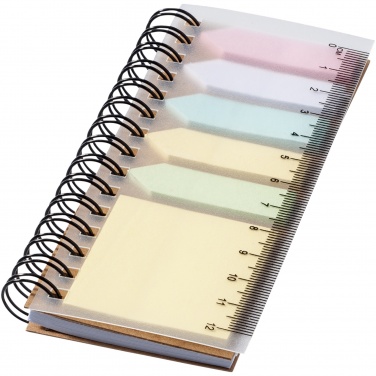 Logo trade corporate gifts image of: Spinner spiral notebook with coloured sticky notes