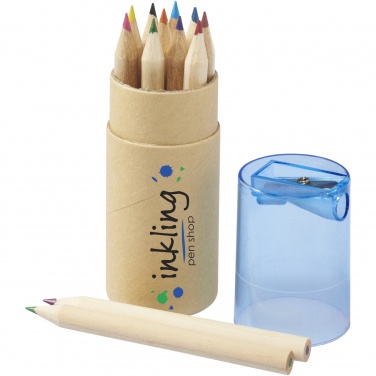 Logotrade business gift image of: Hef 12-piece coloured pencil set with sharpener