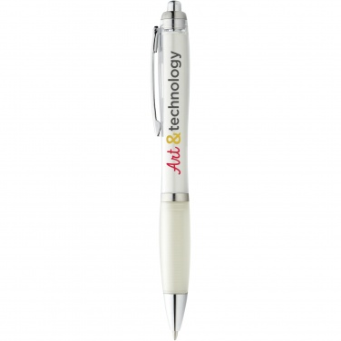Logo trade promotional item photo of: Nash ballpoint pen coloured barrel and grip