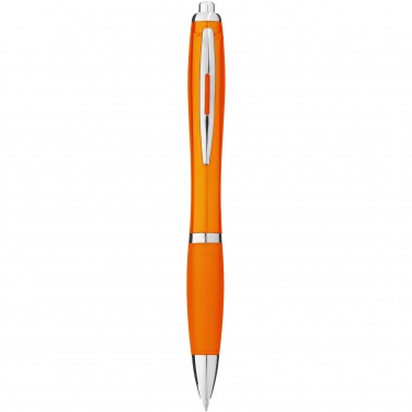 Logo trade promotional giveaway photo of: Nash ballpoint pen coloured barrel and grip