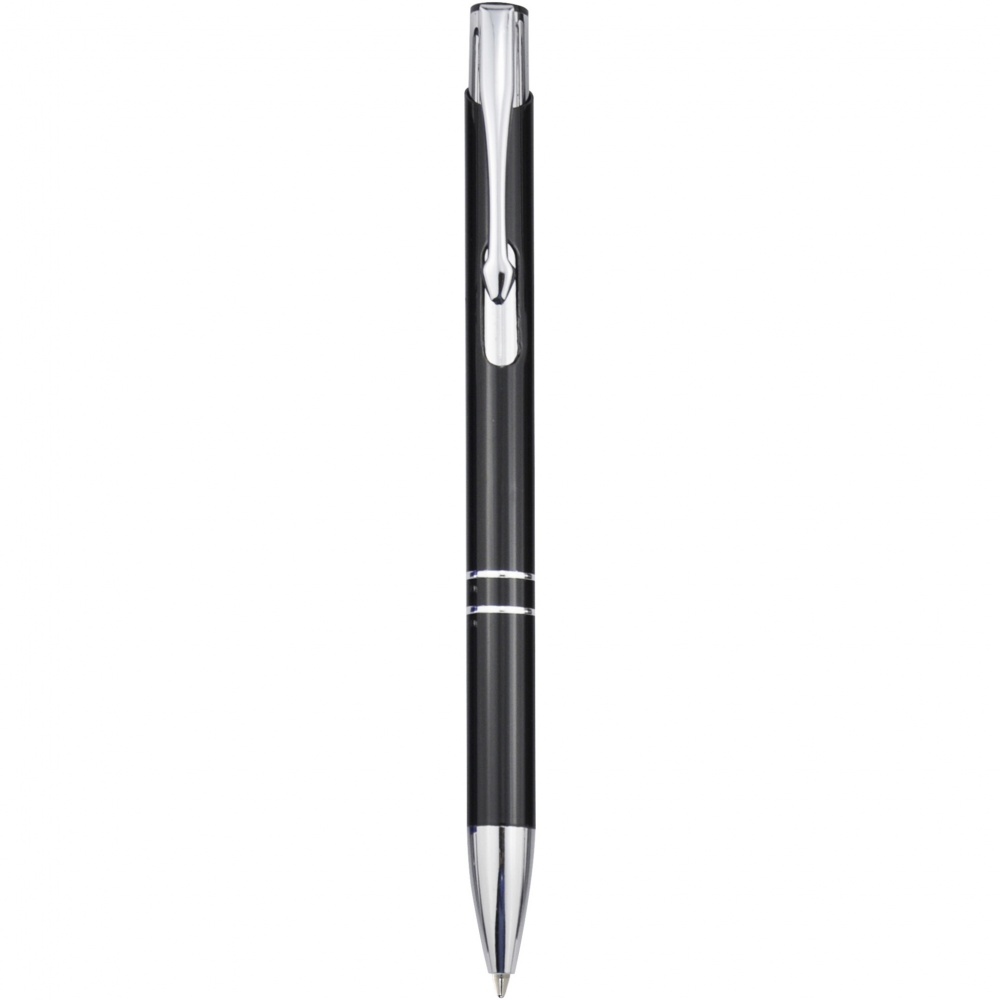 Logotrade promotional gift picture of: Moneta aluminium click ballpoint pen (blue ink)