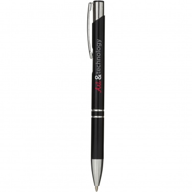 Logo trade advertising products image of: Moneta aluminium click ballpoint pen (blue ink)
