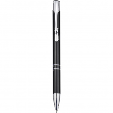 Logo trade promotional merchandise picture of: Moneta aluminium click ballpoint pen (blue ink)