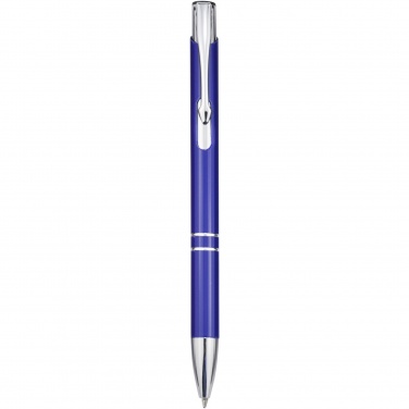 Logotrade promotional giveaway image of: Moneta aluminium click ballpoint pen (blue ink)