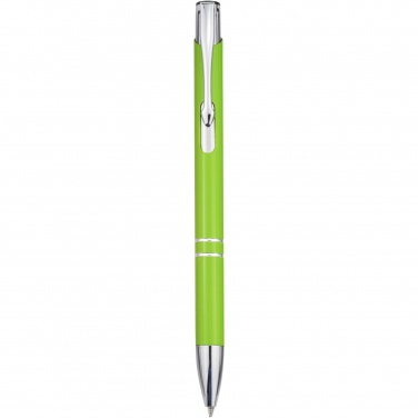 Logotrade promotional giveaway image of: Moneta aluminium click ballpoint pen (blue ink)