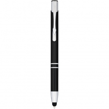 Logo trade promotional merchandise image of: Moneta anodized aluminium click stylus ballpoint pen