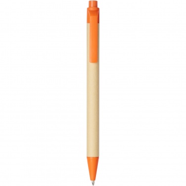 Logotrade promotional giveaway image of: Berk recycled carton and corn plastic ballpoint pen
