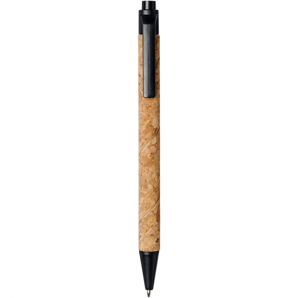 Logo trade promotional merchandise photo of: Midar cork and wheat straw ballpoint pen