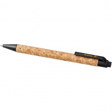 Logo trade promotional giveaway photo of: Midar cork and wheat straw ballpoint pen