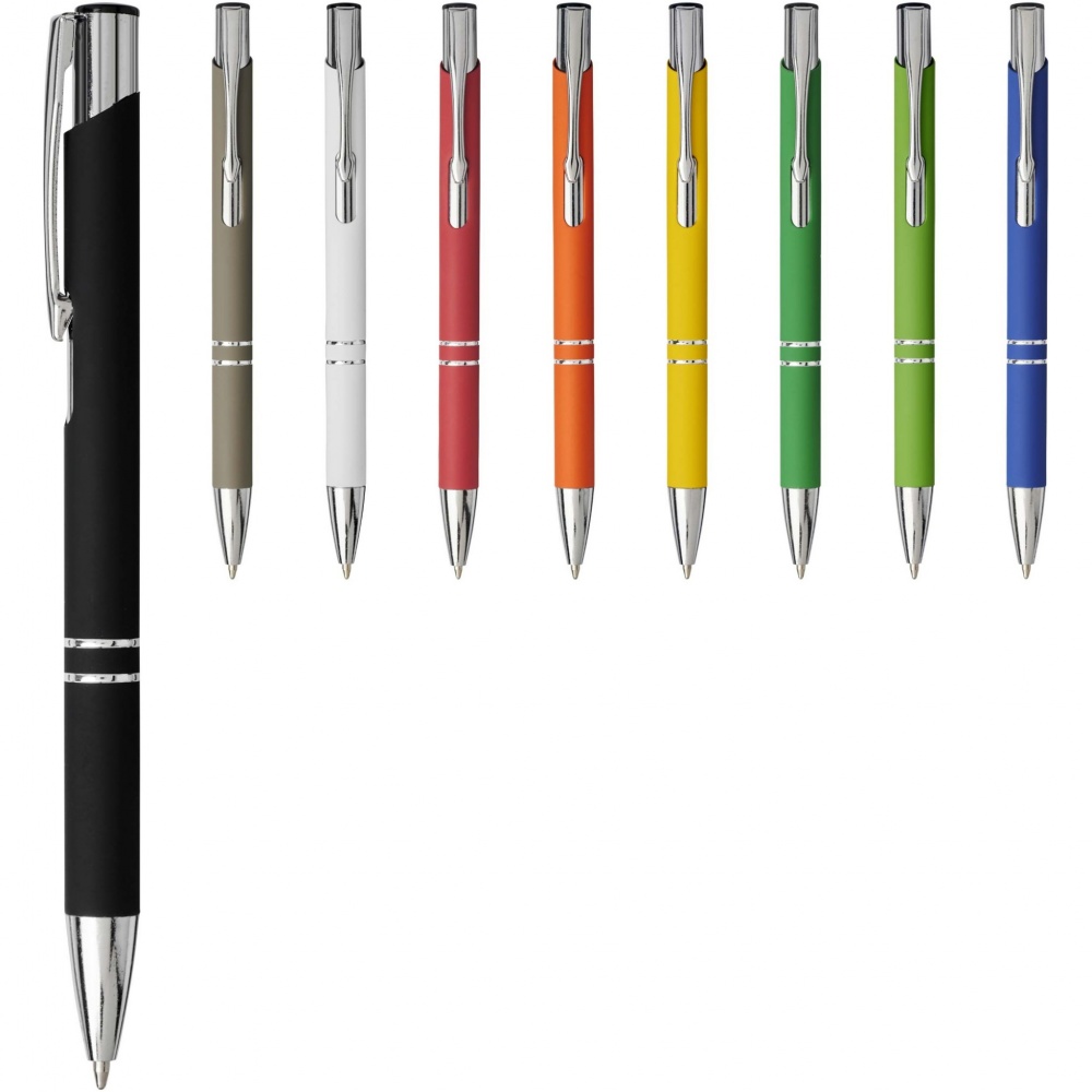 Logo trade promotional giveaway photo of: Moneta soft touch ballpoint pen