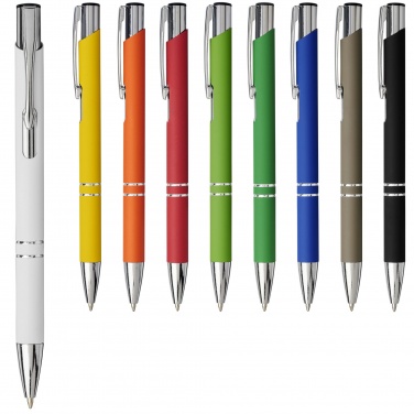 Logo trade promotional giveaways picture of: Moneta soft touch ballpoint pen