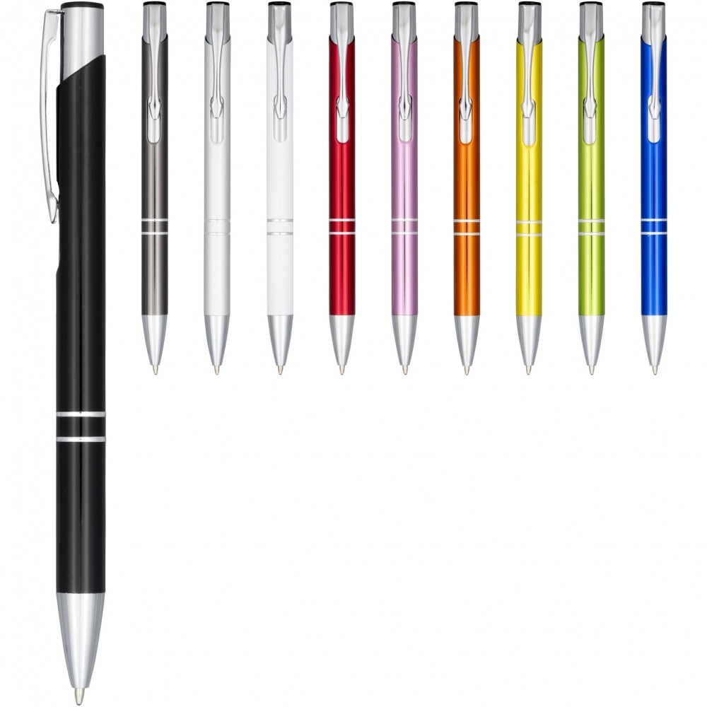 Logotrade promotional merchandise picture of: Moneta anodized aluminium click ballpoint pen