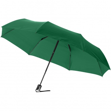 Logo trade business gifts image of: Alex 21.5" foldable auto open/close umbrella