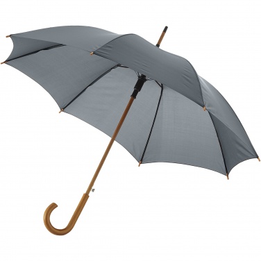 Logo trade promotional giveaways picture of: Kyle 23" auto open umbrella wooden shaft and handle