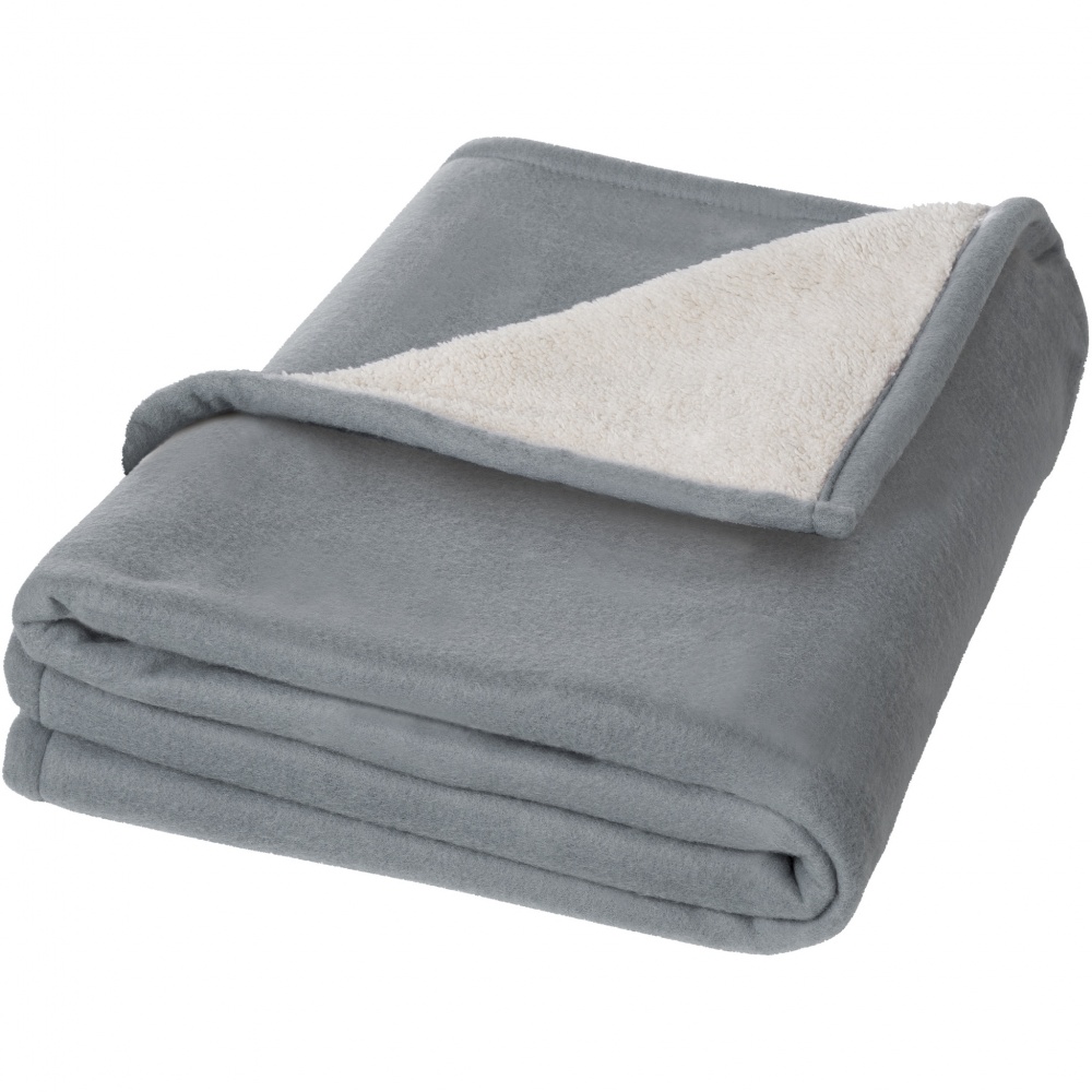 Logotrade advertising products photo of: Springwood soft fleece and sherpa plaid blanket