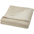 Springwood soft fleece and sherpa plaid blanket, Off white