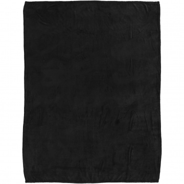 Logo trade promotional giveaways image of: Bay extra soft coral fleece plaid blanket