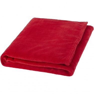 Logo trade promotional merchandise image of: Bay extra soft coral fleece plaid blanket