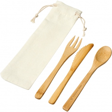 Logo trade promotional products image of: Celuk bamboo cutlery set
