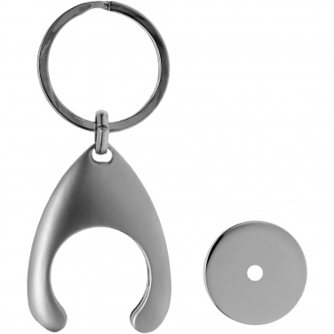 Logotrade business gift image of: Trolley coin holder keychain