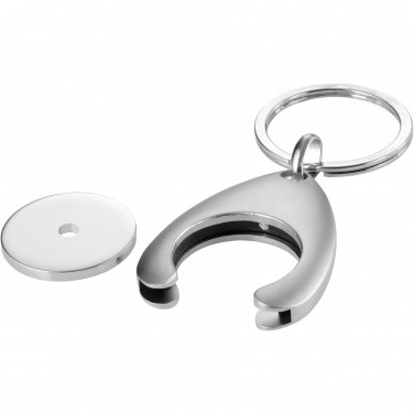 Logo trade business gifts image of: Trolley coin holder keychain