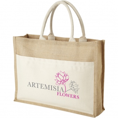 Logotrade promotional products photo of: Mumbay cotton pocket jute tote bag 18L