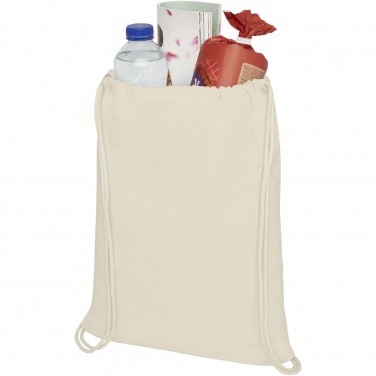 Logo trade business gifts image of: Oregon 100 g/m² cotton drawstring bag 5L