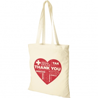 Logo trade advertising products image of: Madras 140 g/m² cotton tote bag 7L