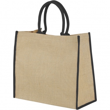 Logotrade promotional merchandise photo of: Harry coloured edge jute tote bag 25L