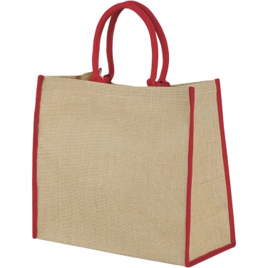 Logo trade promotional products picture of: Harry coloured edge jute tote bag 25L