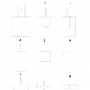 Logotrade promotional item image of: Nevada 100 g/m² cotton foldable tote bag 7L