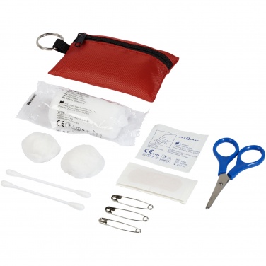 Logo trade advertising products image of: Valdemar 16-piece first aid keyring pouch