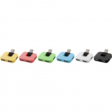 Logo trade promotional items image of: Gaia 4-port USB hub