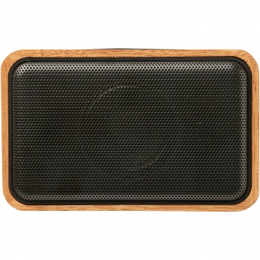 Logo trade promotional merchandise image of: Wooden 3W speaker with wireless charging pad