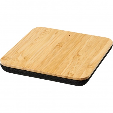 Logo trade advertising products picture of: Leaf 5W bamboo and fabric wireless charging pad