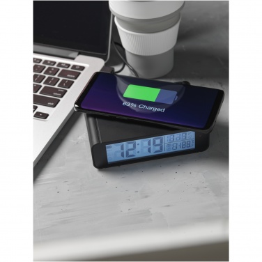 Logo trade corporate gift photo of: Seconds 5W wireless charging clock