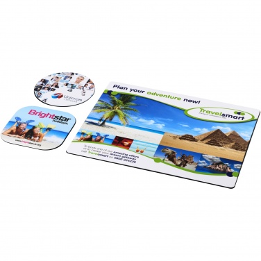 Logotrade business gifts photo of: Brite-Mat® mouse mat and coaster set combo 1