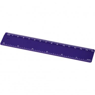 Logo trade promotional giveaways image of: Renzo 15 cm plastic ruler