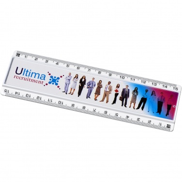Logo trade business gift photo of: Ellison 15 cm plastic insert ruler