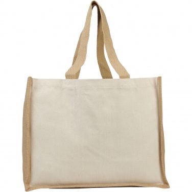 Logotrade promotional products photo of: Varai 320 g/m² canvas and jute shopping tote bag 23L