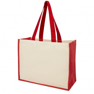 Logo trade promotional products image of: Varai 320 g/m² canvas and jute shopping tote bag 23L