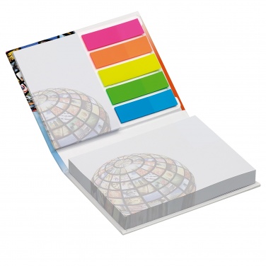 Logo trade promotional items picture of: Combi notes page marker set hard cover