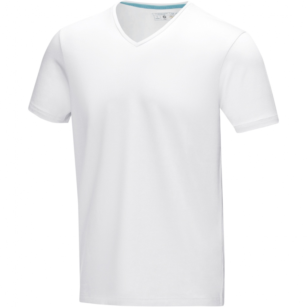 Logo trade advertising products picture of: Kawartha short sleeve men's organic V-neck t-shirt