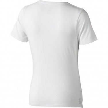 Logo trade corporate gifts image of: Kawartha short sleeve women's organic V-neck t-shirt