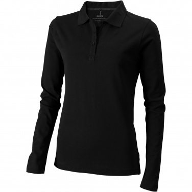 Logo trade promotional merchandise image of: Oakville long sleeve women's polo